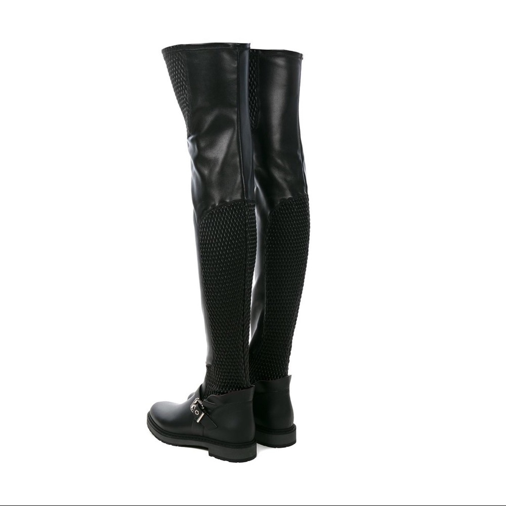 FENDI LEATHER OVER-THE-KNEE BOOTS - Picture 3 of 5